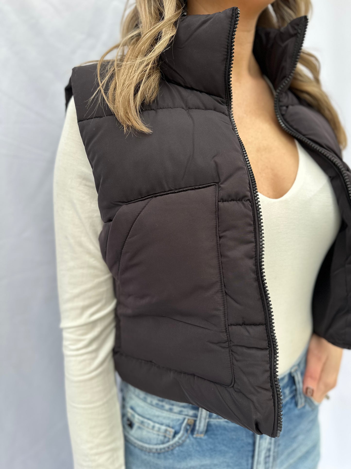 Katie Puffer Vest Black