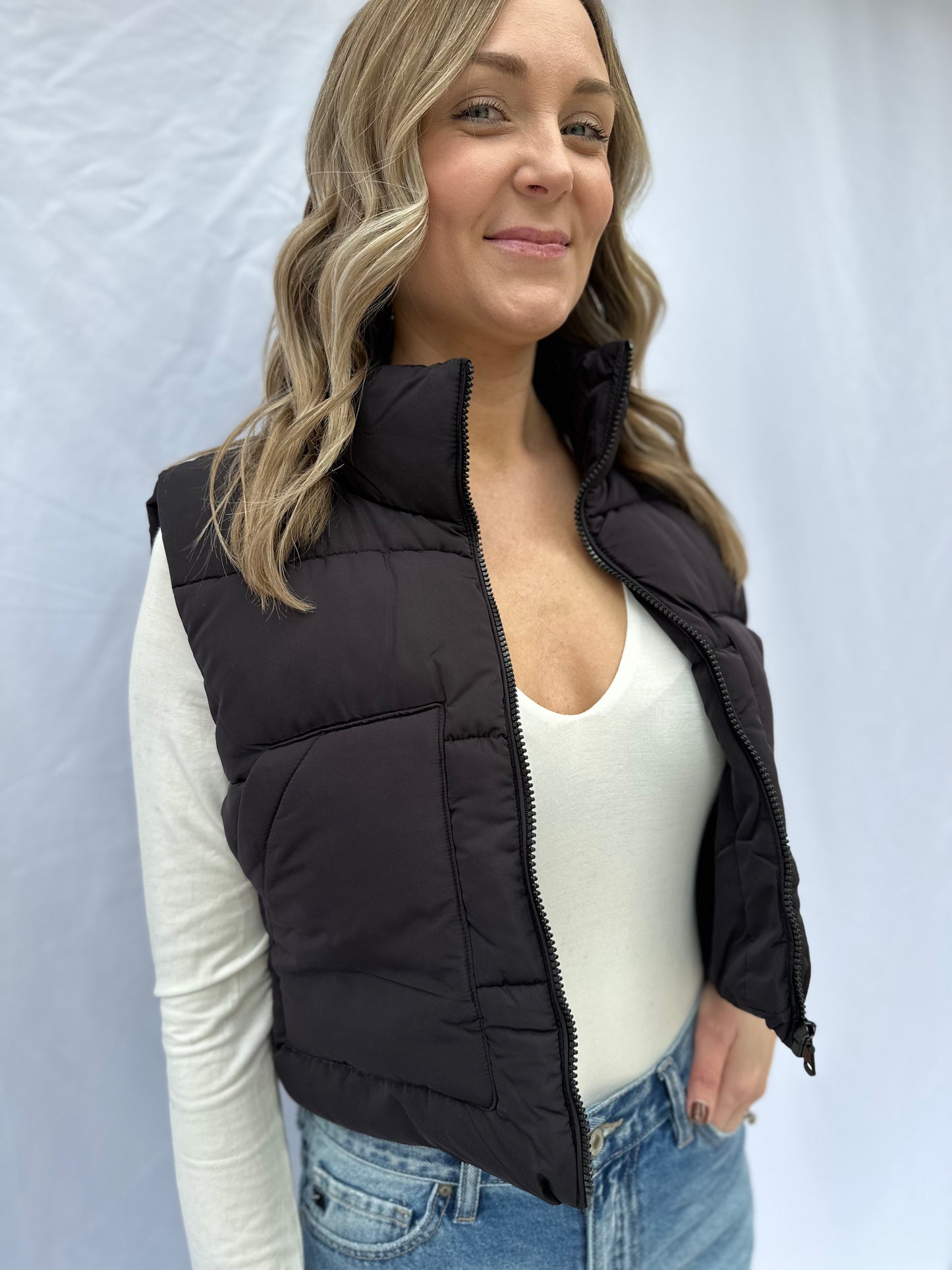 Katie Puffer Vest Black