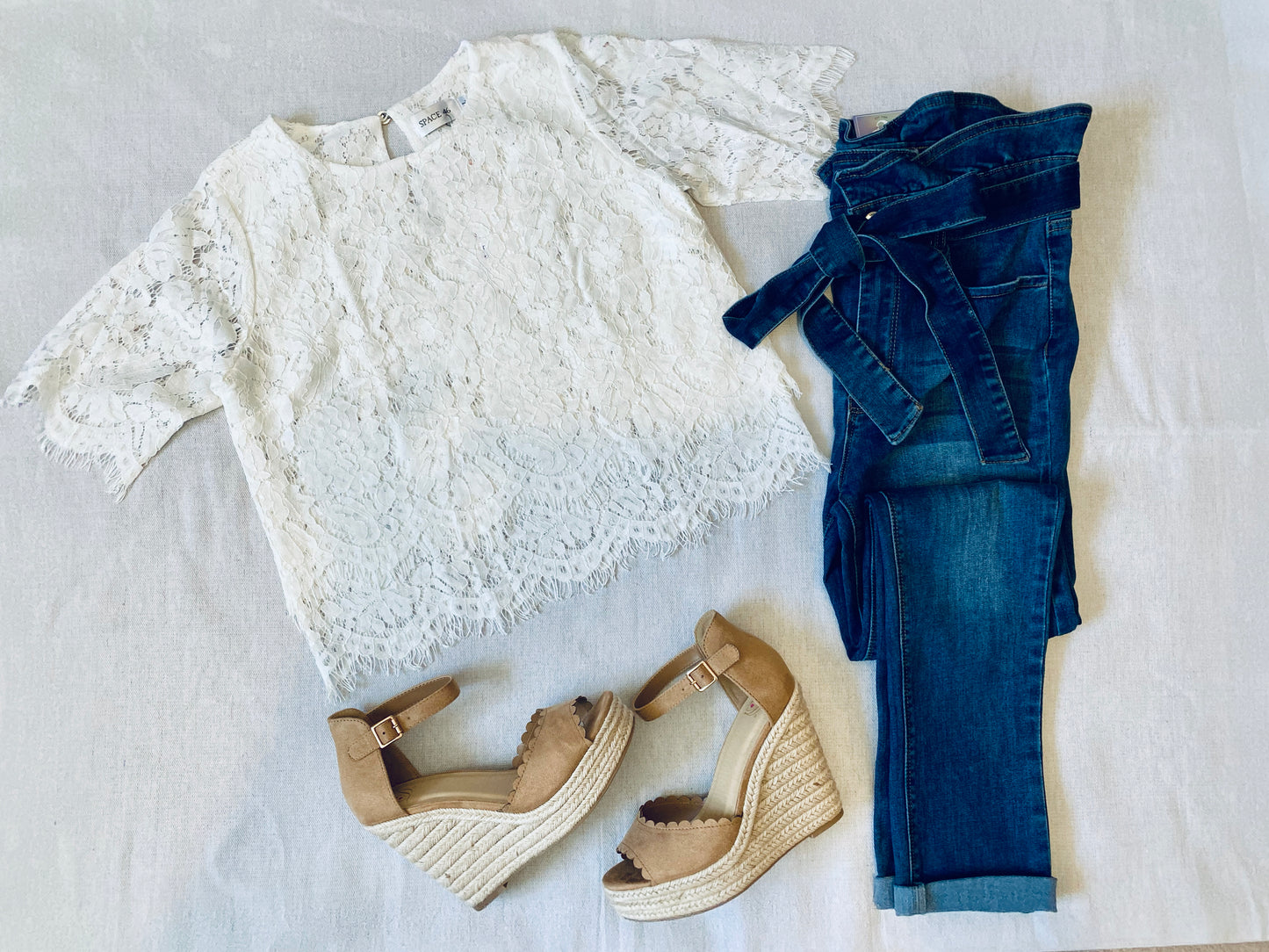 White Lace Crop