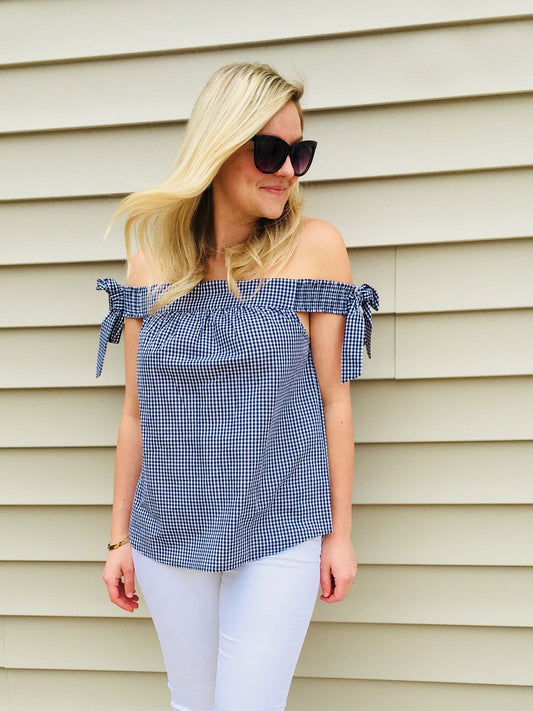 Gingham off the Shoulder