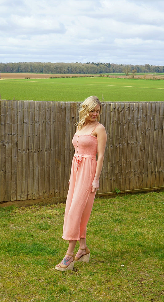 Anniston Peach Jumpsuit