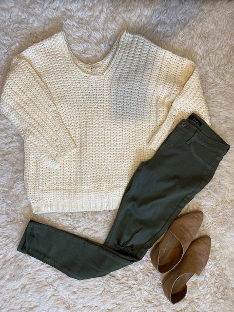 KanCan Distressed Olive Skinnies