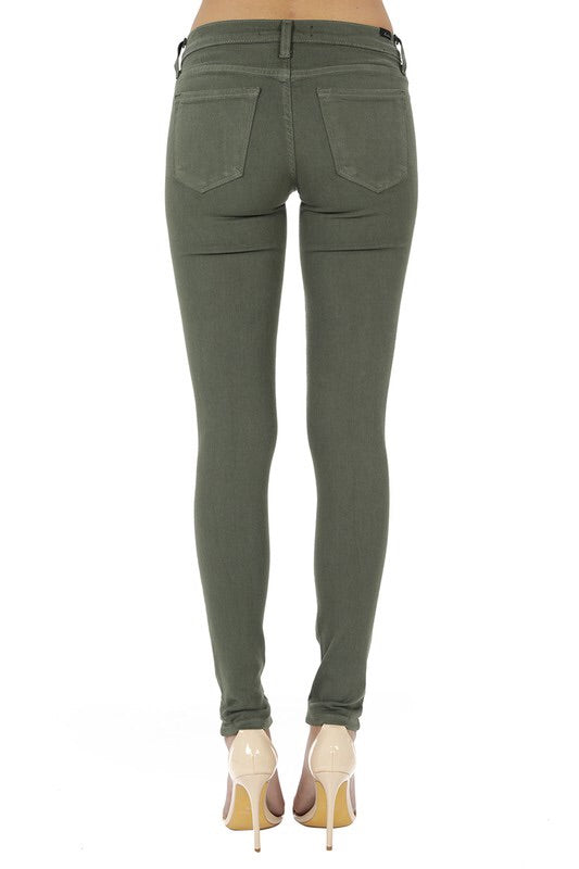 KanCan Distressed Olive Skinnies