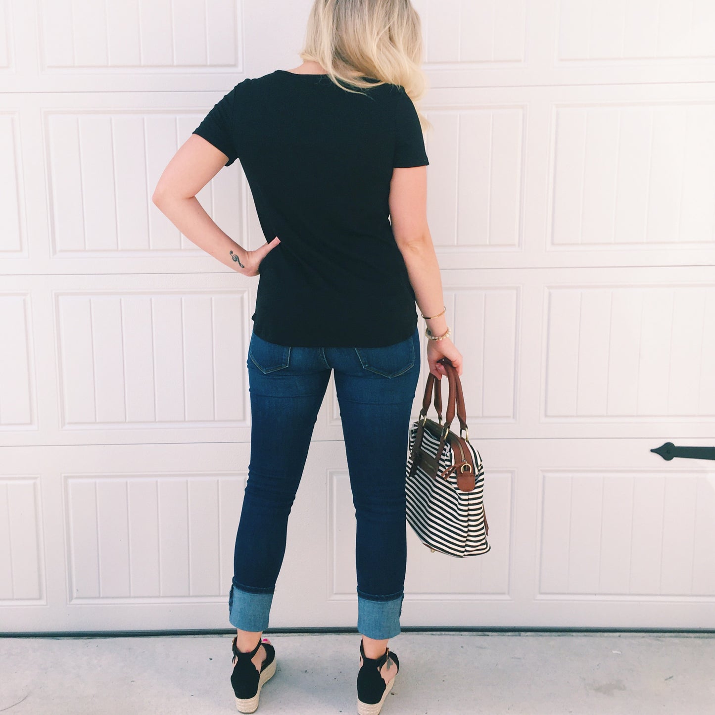 Criss Cross Tee - Black