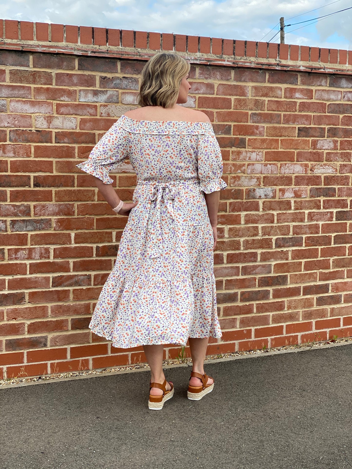 Meredith Off the Shoulder Floral Dress