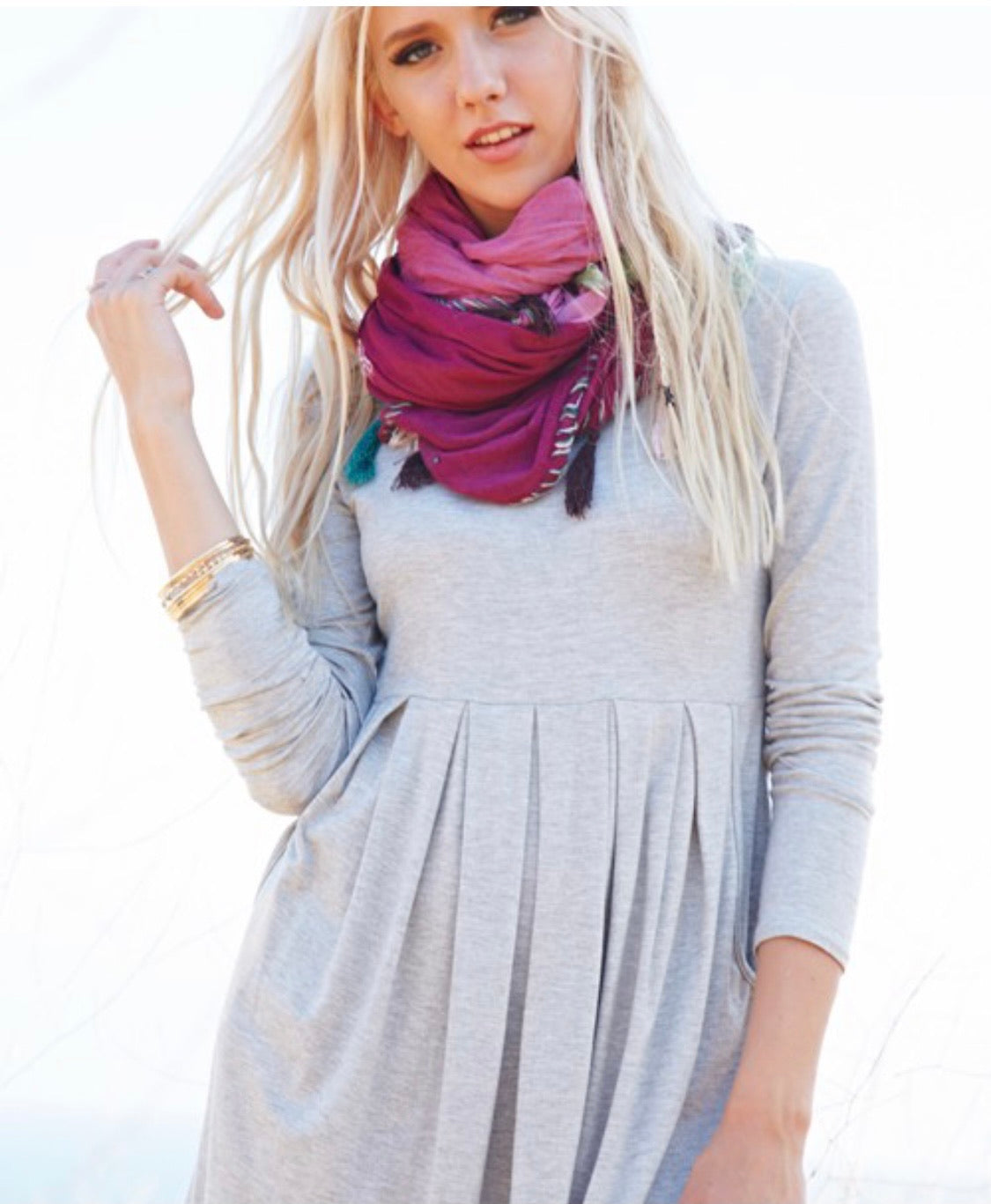 Hayden Dress in Heather Grey