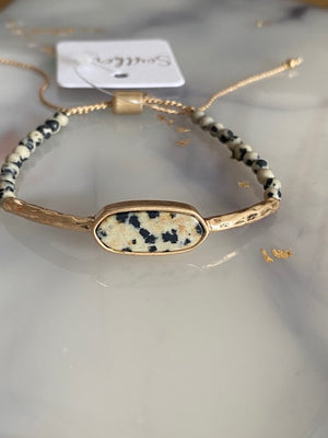 Dalmatian Pull string bracelet