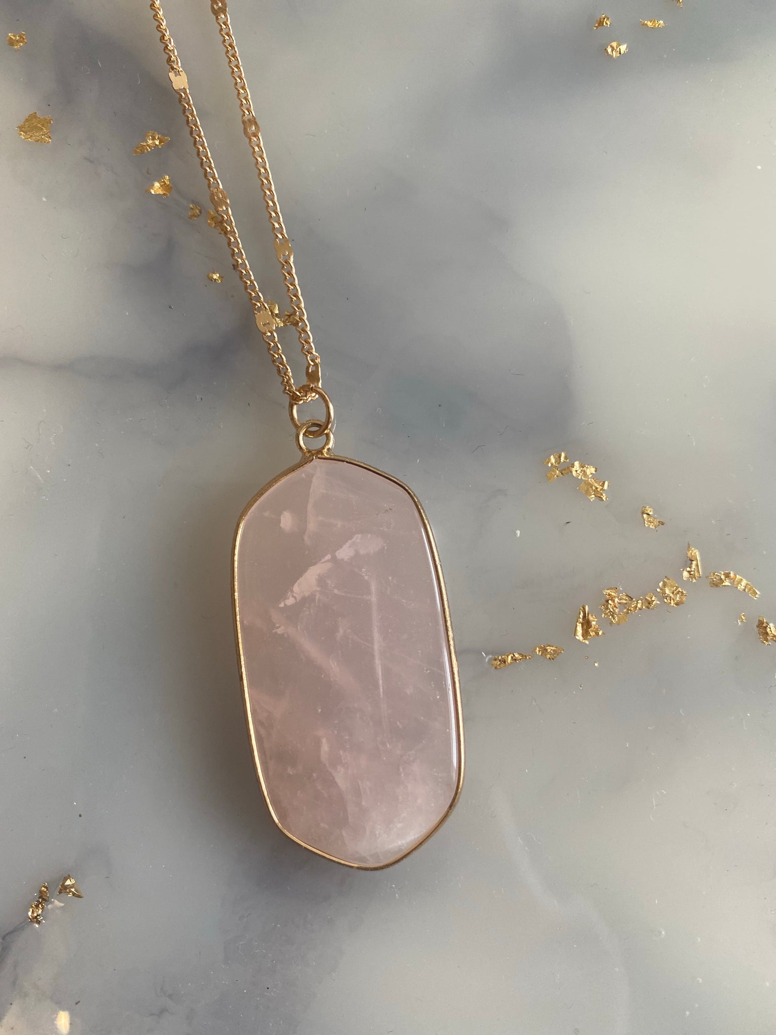 Pink Gem Stone Necklace